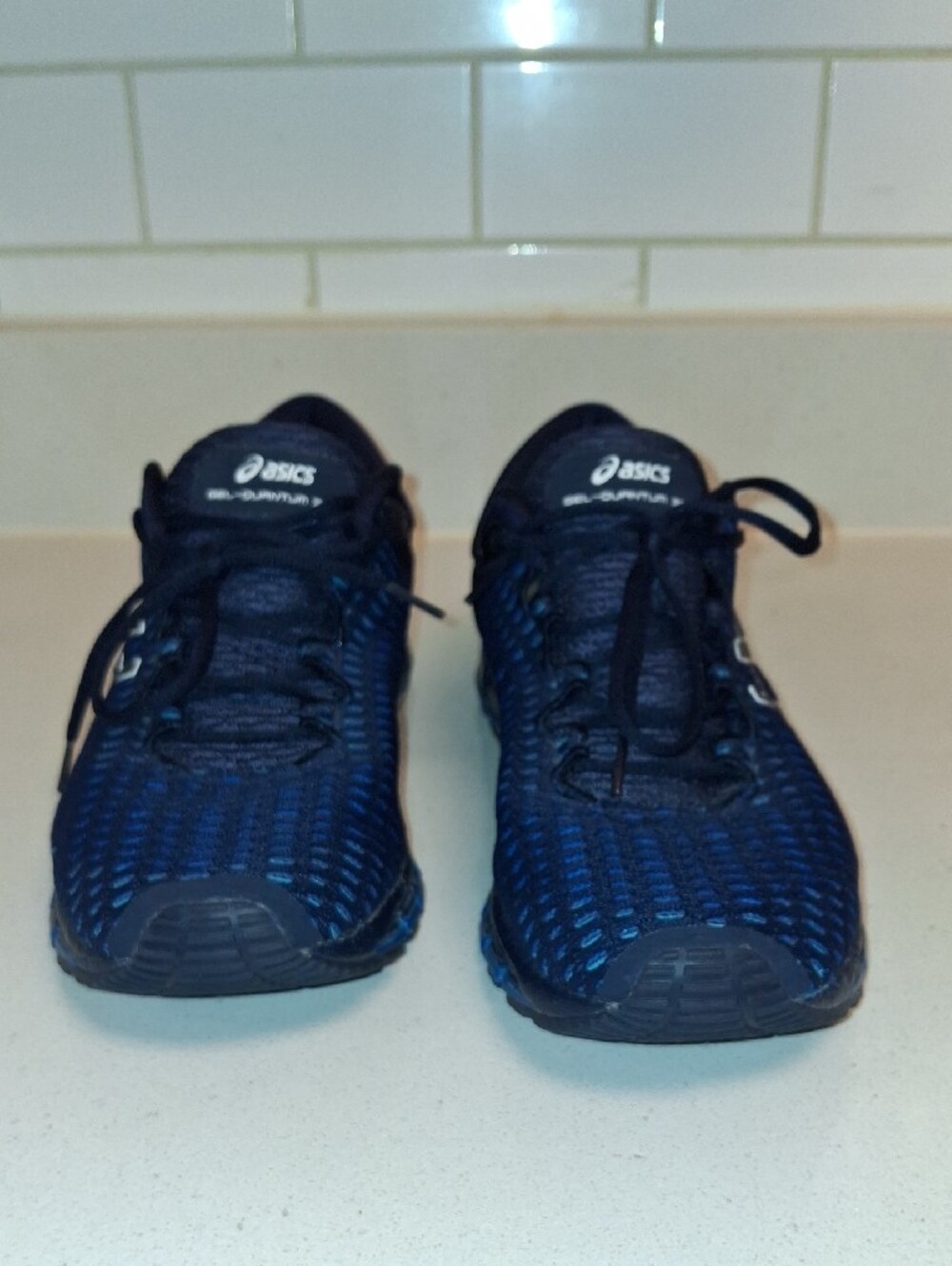 ASICS Men's Navy and Black Athletic Running Shoes - Picture 5 of 9